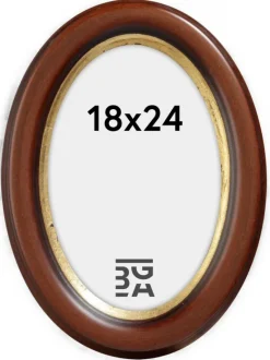 Molly ramme Oval Brun 18x24 cm