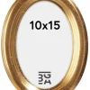 Molly ramme Oval Guld 10x15 cm