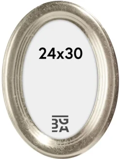 Molly ramme Oval Sølv 24x30 cm