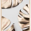 Monstera Gold Plakat (21x29.7 cm (A4))