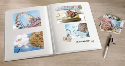 Monza Album selvhæftende Blå - 25x30 cm (30 Hvide sider / 15 blade)