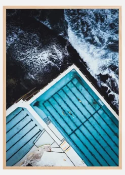 Most famous ocean pool in Australia Plakat (21x29.7 cm (A4))