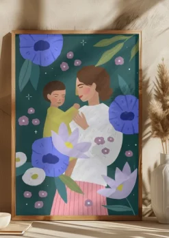 Mother and Child Plakat (21x29.7 cm (A4))