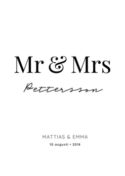 Mr Mrs - White (21x29,7 cm (A4))