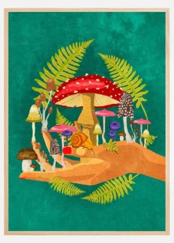 My Mushroom Cosmos Plakat (21x29.7 cm (A4))