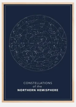 Northern hemisphere Dark Plakat (21x29.7 cm (A4))
