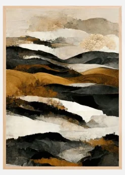 Ochre And Beige Mountains Plakat (21x29.7 cm (A4))