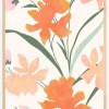 Orange Flowers Plakat (21x29.7 cm (A4))