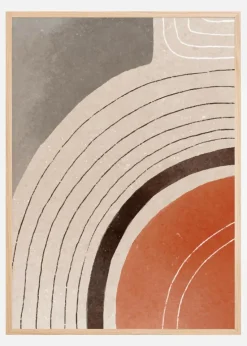 Orange Minimal Shapes II Plakat (21x29.7 cm (A4))