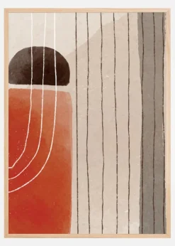 Orange Minimal Shapes III Plakat (21x29.7 cm (A4))