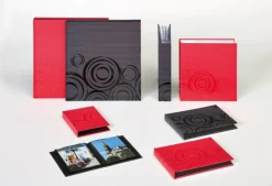 Orbit Rød - 30x33 cm (40 Sorte sider / 20 blade)