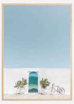 Ostuni blue door Plakat (21x29.7 cm (A4))