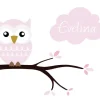 Owl Name Poster Pink (21x29,7 cm (A4))