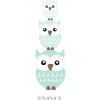 Owls Birth Poster II Green (21x29,7 cm (A4))