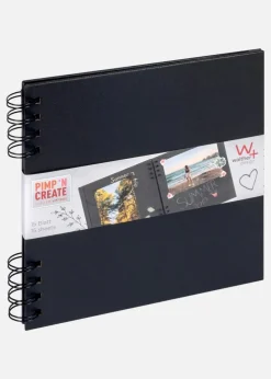 PAC Spiralalbum Sort - 18x18 cm (30 Sorte sider / 15 ark)