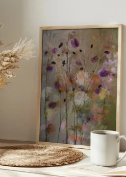 Painterly Flowers Plakat (21x29.7 cm (A4))