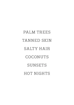 Palm trees - Tanned skin - Salty Hair Plakat (21x29.7 cm (A4))