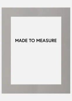 Passepartout Grå (Hvid kerne) - Bestilt efter mål