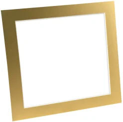 Passepartout Guld (Hvid kerne) - Bestilt efter mål (Guld)