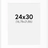 Passepartout Hvid Standard (Hvid kerne) 24x30 cm (16,78x21,86)