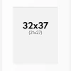 Passepartout Hvid Standard (Hvid kerne) 32x37 cm (21x27)