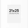 Passepartout Hvid Standard (Hvid kerne) 21x25 cm (10,43x14,24)