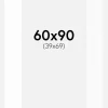 Passepartout Hvid Standard (Hvid kerne) 60x90 cm (39x69)
