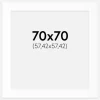 Passepartout Hvid Standard (Hvid kerne) 70x70 cm (57,42x57,42)