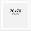 Passepartout Hvid Standard (Hvid kerne) 70x70 cm (60x60)