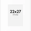 Passepartout Hvid Standard (Hvid kerne) 22x27 cm (11x16)