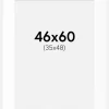 Passepartout Hvid Standard (Hvid kerne) 46x60 cm (35x48)