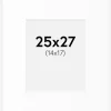 Passepartout Hvid Standard (Hvid kerne) 25x27 cm (14x17)
