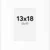 Passepartout Hvid Standard (Hvid kerne) 13x18 cm (6x9)