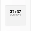Passepartout Hvid Standard (Hvid kerne) 32x37 cm (21,86x26,94)