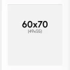Passepartout Hvid Standard (Hvid kerne) 60x70 cm (49x55)