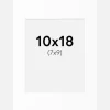 Passepartout Hvid Standard (Hvid kerne) 10x18 cm (7x9)