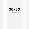 Passepartout Hvid Standard (Hvid kerne) 30x50 cm (19x39)