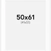 Passepartout Hvid Standard (Hvid kerne) 50x61 cm (41x51)