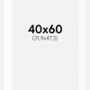Passepartout Hvid Standard (Hvid kerne) 40x60 cm (31,9x47,3 - A3+)