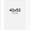 Passepartout Hvid Standard (Hvid kerne) 42x52 cm (32x44)
