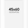 Passepartout Hvid Standard (Hvid kerne) 45x60 cm (32,02x47,26)