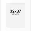 Passepartout Hvid Standard (Hvid kerne) 32x37 cm (20x26)
