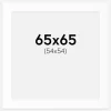Passepartout Hvid Standard (Hvid kerne) 65x65 cm (54x54)