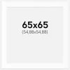 Passepartout Hvid Standard (Hvid kerne) 65x65 cm (54,88x54,88)