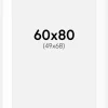 Passepartout Hvid Standard (Hvid kerne) 60x80 cm (49x68)