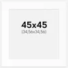Passepartout Hvid Standard (Hvid kerne) 45x45 cm (34,56x34,56)