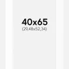 Passepartout Hvid Standard (Hvid kerne) 40x65 cm (29,48x52,34)