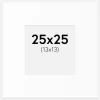 Passepartout Hvid Standard (Hvid kerne) 25x25 cm (13x13)