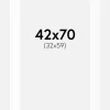 Passepartout Hvid Standard (Hvid kerne) 42x70 cm (32x59)