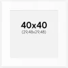 Passepartout Hvid Standard (Hvid kerne) 40x40 cm (29,48x29,48)